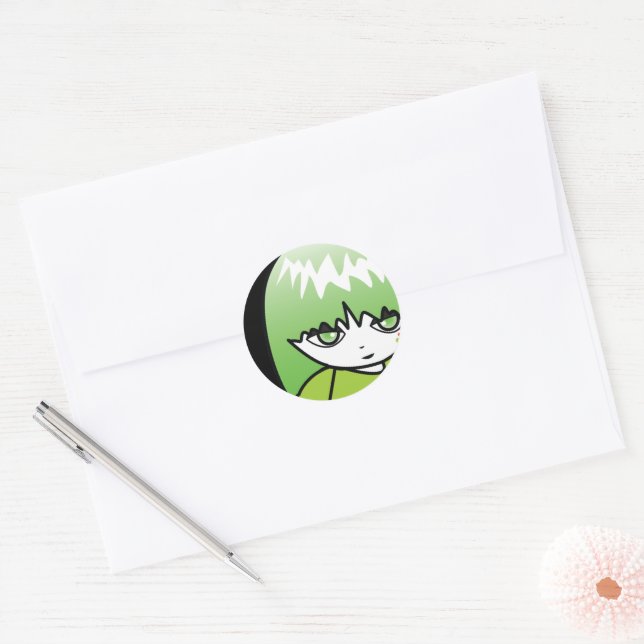 Sticker rond Princess Green Classic (Enveloppe)