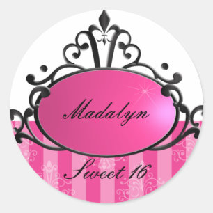 Sticker Rond Princess Name Filigree