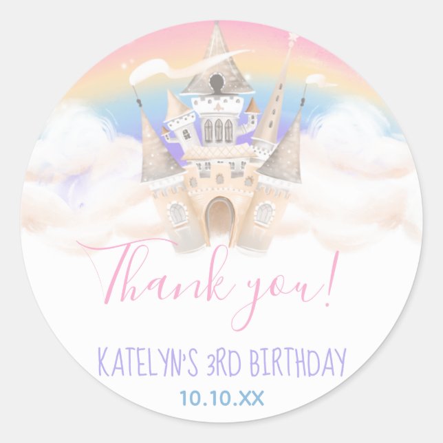 Sticker rond Princess Rainbow (Devant)