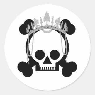Sticker Rond Princess Skuls