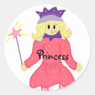 Sticker Rond Princesse