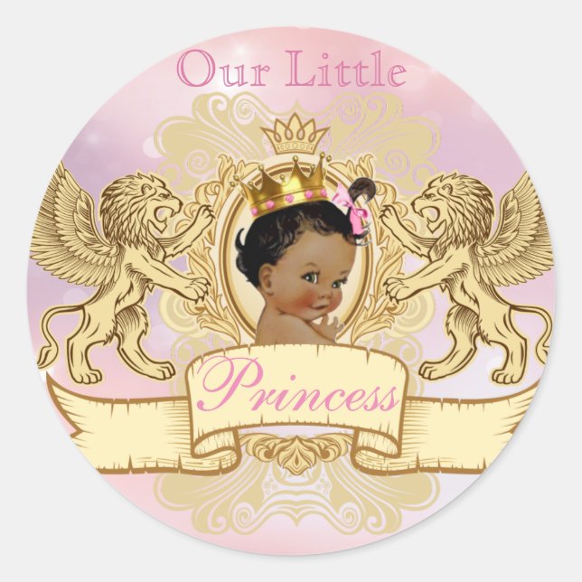 Sticker Rond Princesse Africaine| Cimetière Lions Regal| Rose & (Devant)