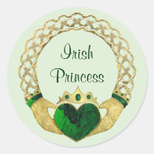 Sticker Rond Princesse Claddagh