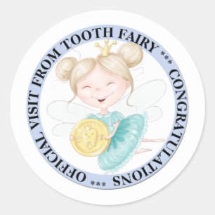 Sticker Rond princesse de fée des dents do-it-yourself textos v
