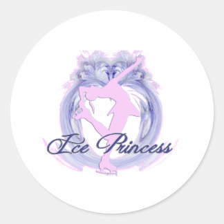 Sticker Rond Princesse de glace rose/pourpre