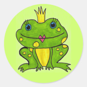 Sticker Rond Princesse de la grenouille
