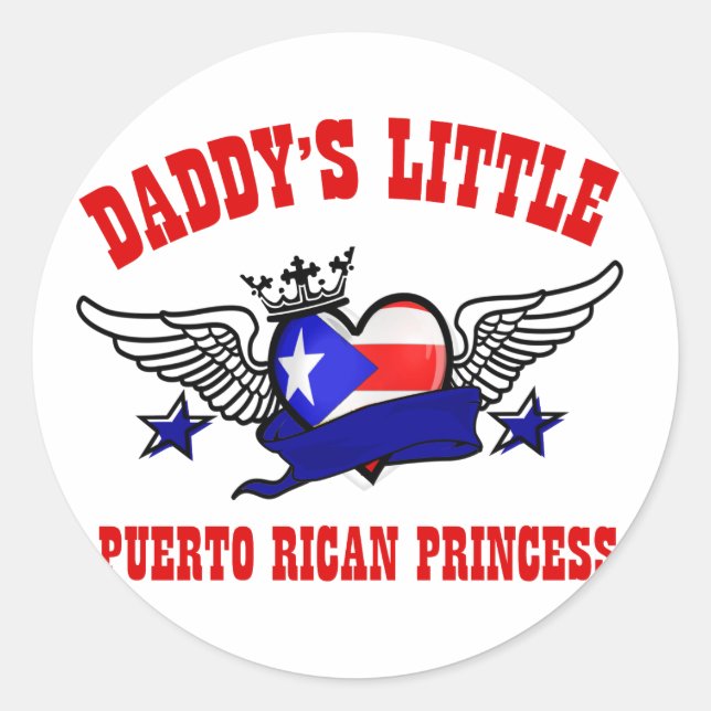 Sticker Rond princesse de puerto rican (Devant)