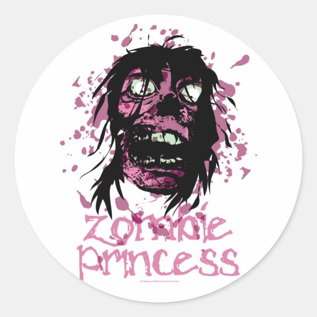 Sticker Rond Princesse de zombi (Devant)