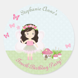 Sticker Rond Princesse des Fées de Woodland