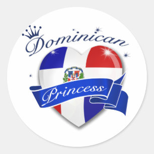 Sticker Rond princesse dominicaine