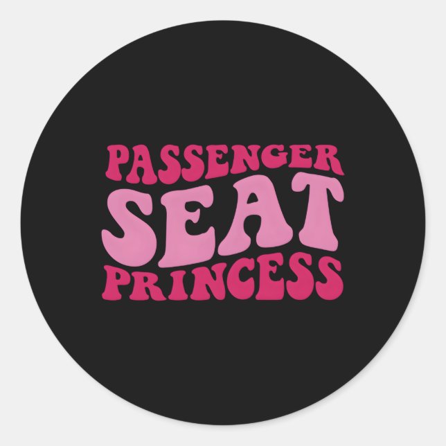 Sticker Rond Princesse Du Siège Du Passager À L'Arrière (Devant)