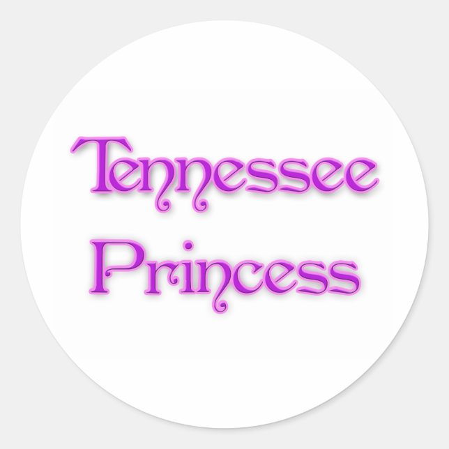 Sticker Rond Princesse du Tennessee (Devant)
