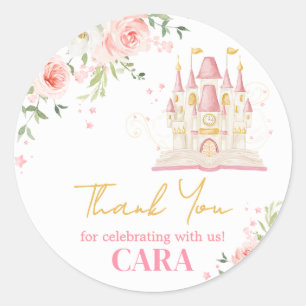 Sticker Rond Princesse Il était une fois fête d'anniversaire