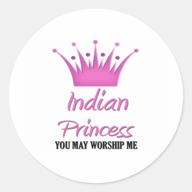 Sticker Rond Princesse indienne (Devant)