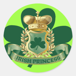 Sticker Rond Princesse irlandaise