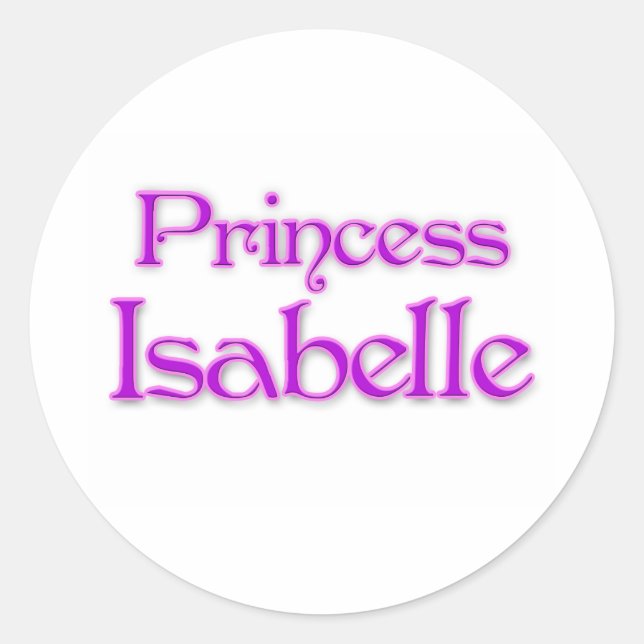 Sticker Rond Princesse Isabelle (Devant)