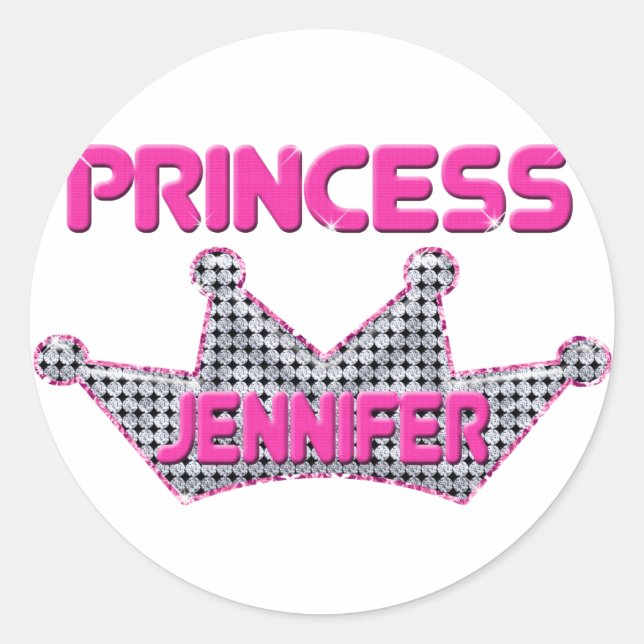 Sticker Rond Princesse Jennifer (Devant)