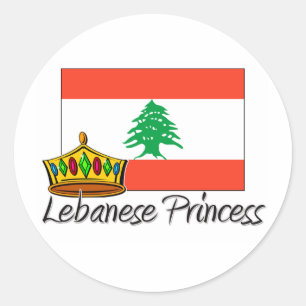 Sticker Rond Princesse libanaise
