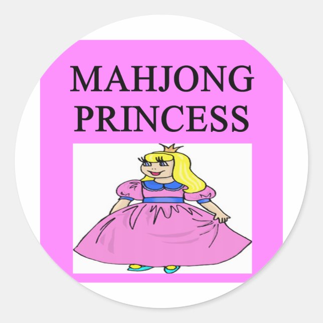 Sticker Rond princesse MAHJONG (Devant)