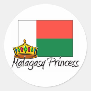 Sticker Rond Princesse malgache