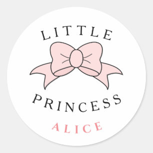 Sticker Rond Princesse moderne personnalisée Baby Girl