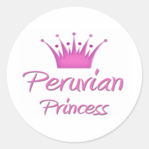 Sticker Rond Princesse péruvienne