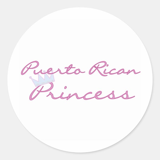 Sticker Rond Princesse portoricaine (Devant)