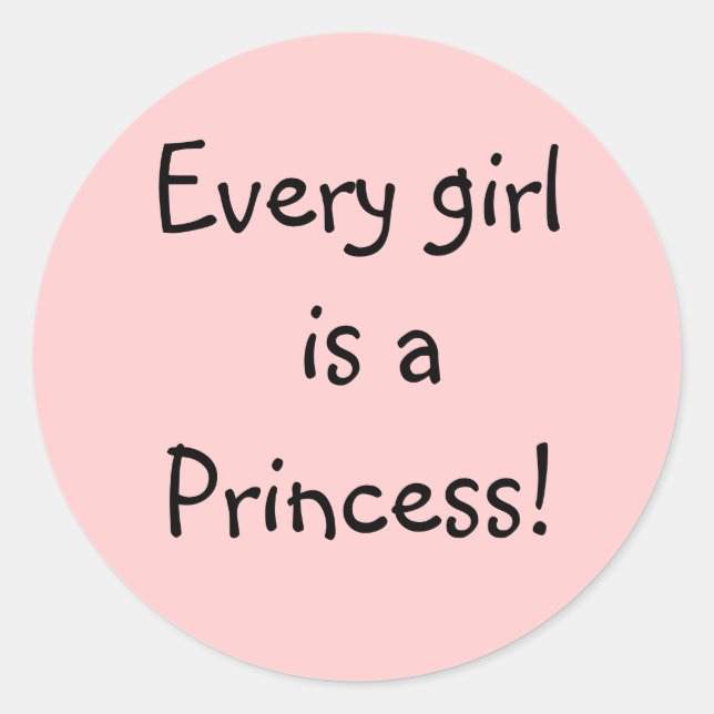 Sticker Rond Princesse Power ! (Devant)