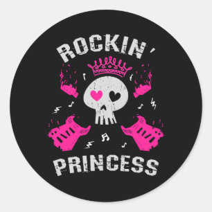 Sticker Rond Princesse Rockin