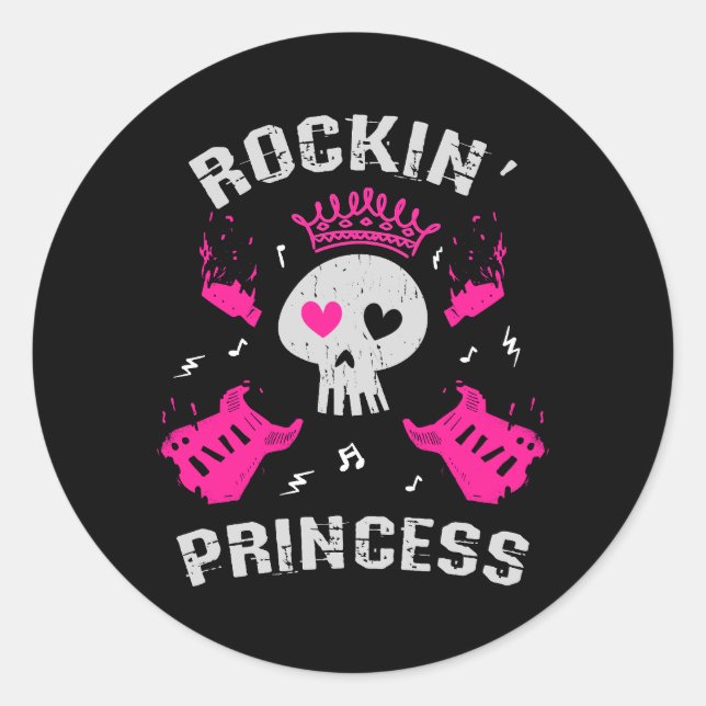 Sticker Rond Princesse Rockin (Devant)