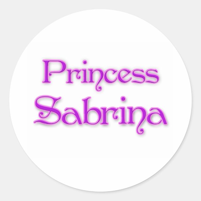 Sticker Rond Princesse Sabrina (Devant)