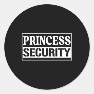 Sticker Rond Princesse Sécurité Fun Anniversaire Halloween Part
