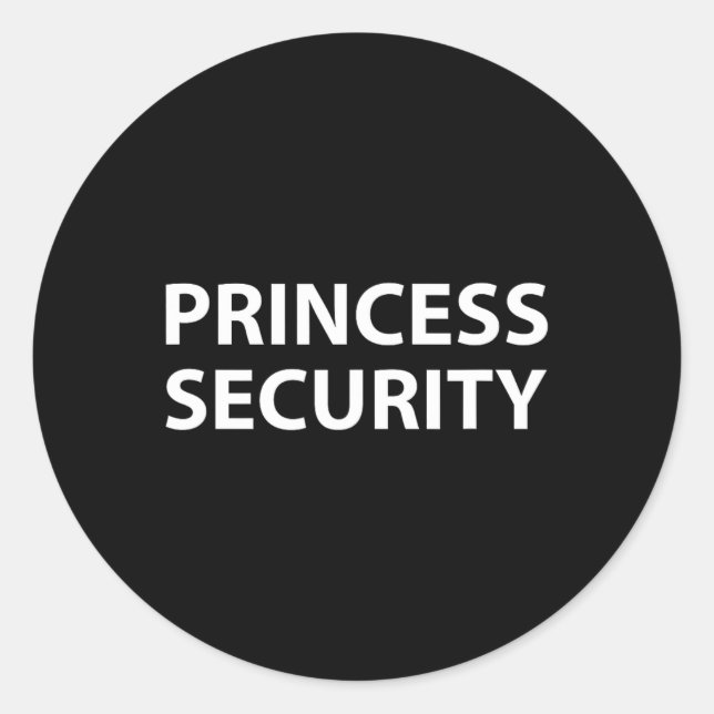 Sticker Rond Princesse Sécurité Halloween Costume Papa Hommes M (Devant)