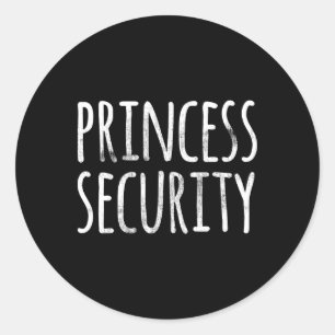 Sticker Rond Princesse Sécurité Halloween Costume Papa Hommes M