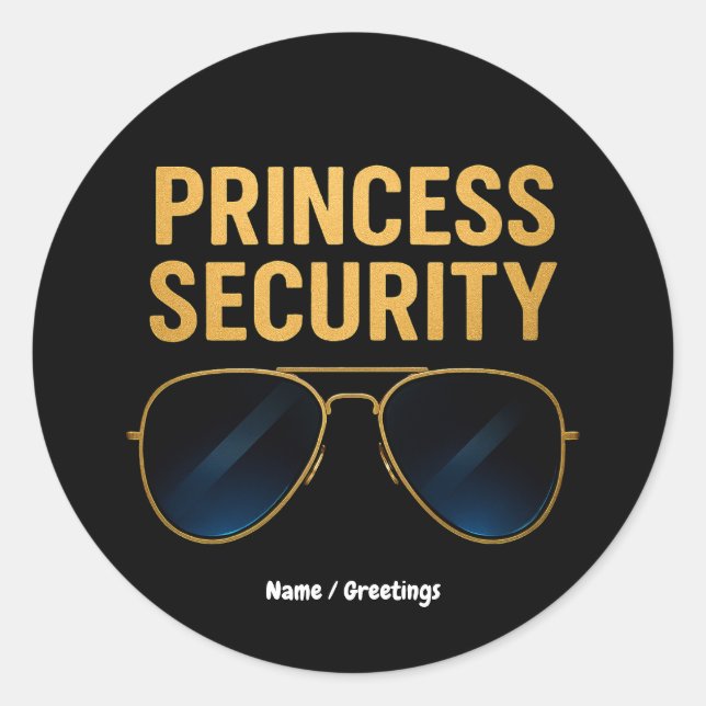 Sticker Rond Princesse Sécurité Magique Halloween fête d'annive (Devant)