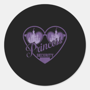 Sticker Rond Princesse Sécurité Protection Château Hommes Femme