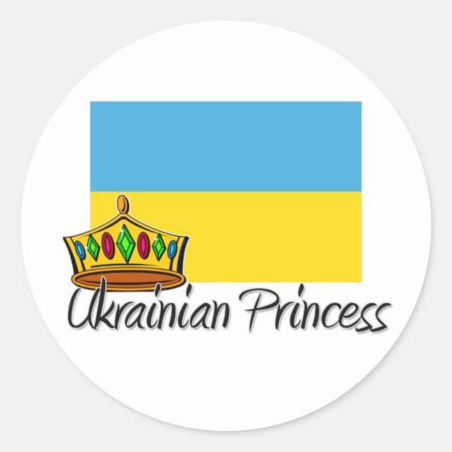 Sticker Rond Princesse ukrainienne (Devant)