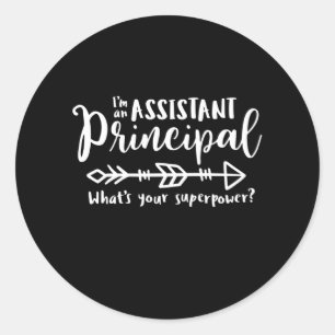Sticker Rond Principal adjoint, superpuissance
