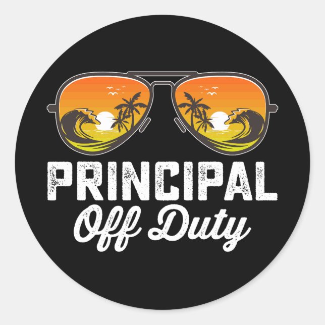 Sticker Rond Principal Lunettes De Soleil Hors Service Dernier  (Devant)