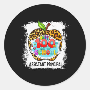 Sticker Rond Principale Vie Heureuse 100e Jour Du Masque Visage