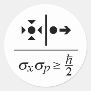 Sticker Rond Principe d'incertitude Heisenberg