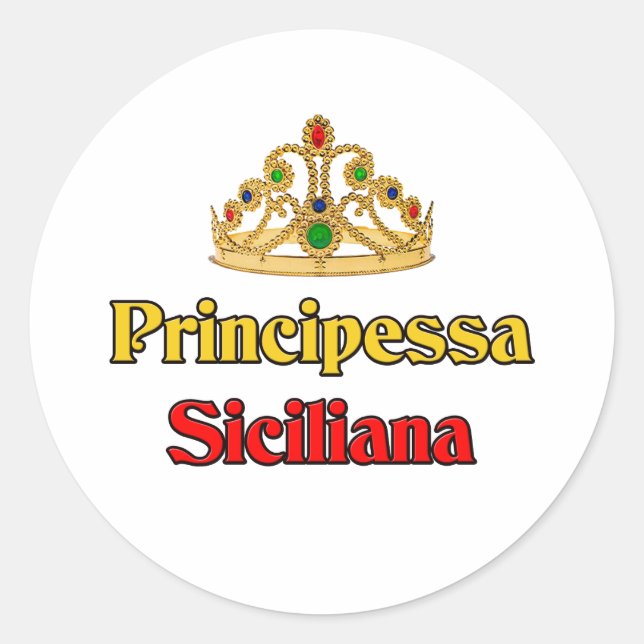 Sticker Rond Principessa Siciliana... (Devant)
