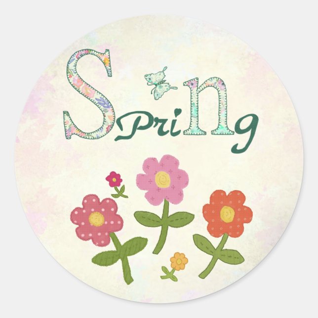 Sticker Rond Printemps (Devant)
