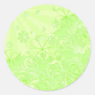 Sticker Rond printemps vert