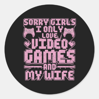 Sticker Rond Priorités de joueur – Jeux vidéo et femme