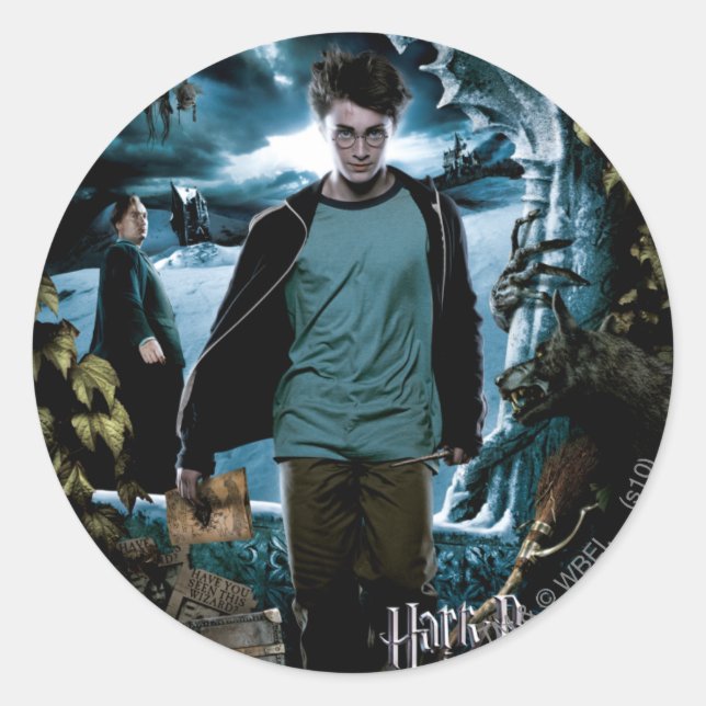 Sticker Rond Prisonnier d'Azkaban - Français 3 (Devant)