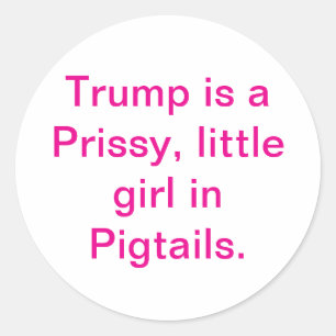 Sticker Rond Prissy Trump Nattes Hankamer Artjunkhaus Bande Des