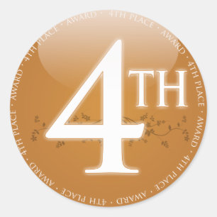 Sticker Rond Prix de la quatrième place (4e)