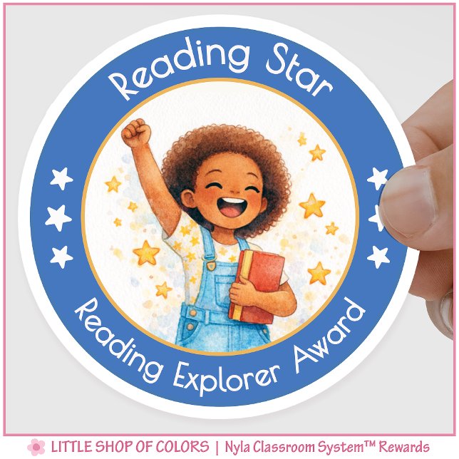 Sticker Rond Prix d'encouragement de l'enseignant de l'étoile d (Créateur téléchargé)