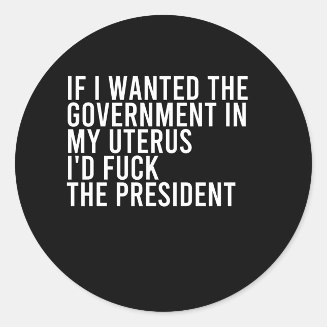 Sticker Rond Pro Choice féministe - Droits à l'avortement (Devant)